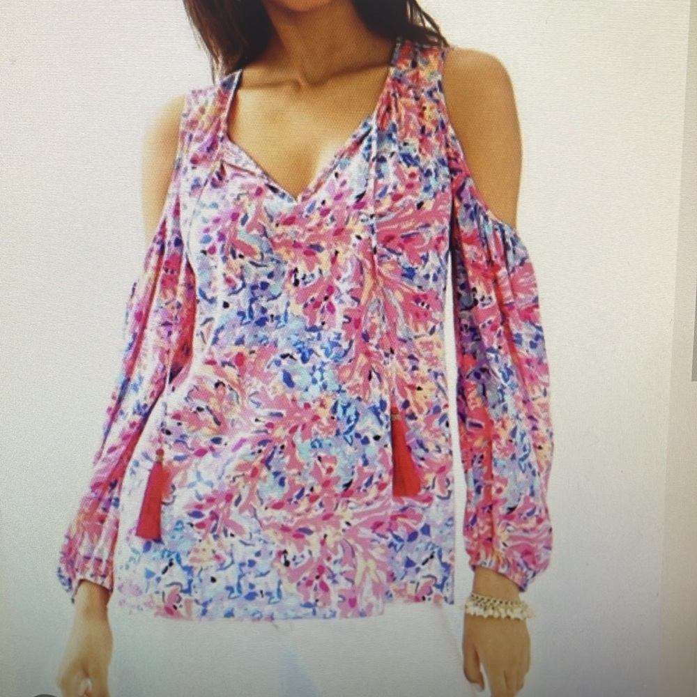 Lilly Pulitzer Finch Top Cold Shoulder